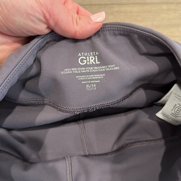 ATHLETA GIRL Purple High Rise Stash Your Treasures Tight Active Leggings Size XL - Picture 8 of 13